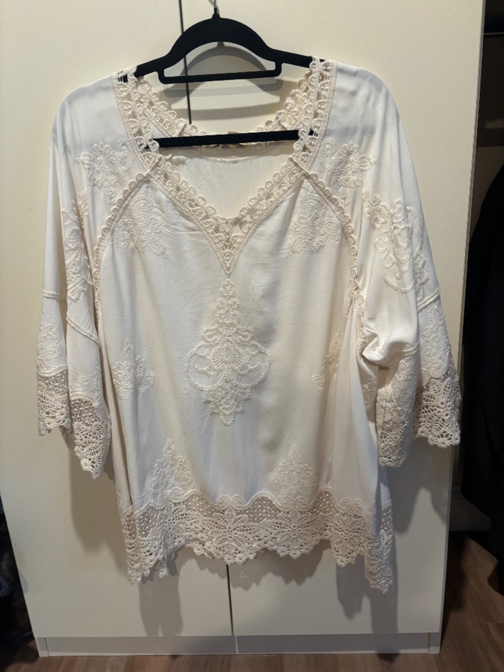 Democracy Embroidered Lace Top 2x